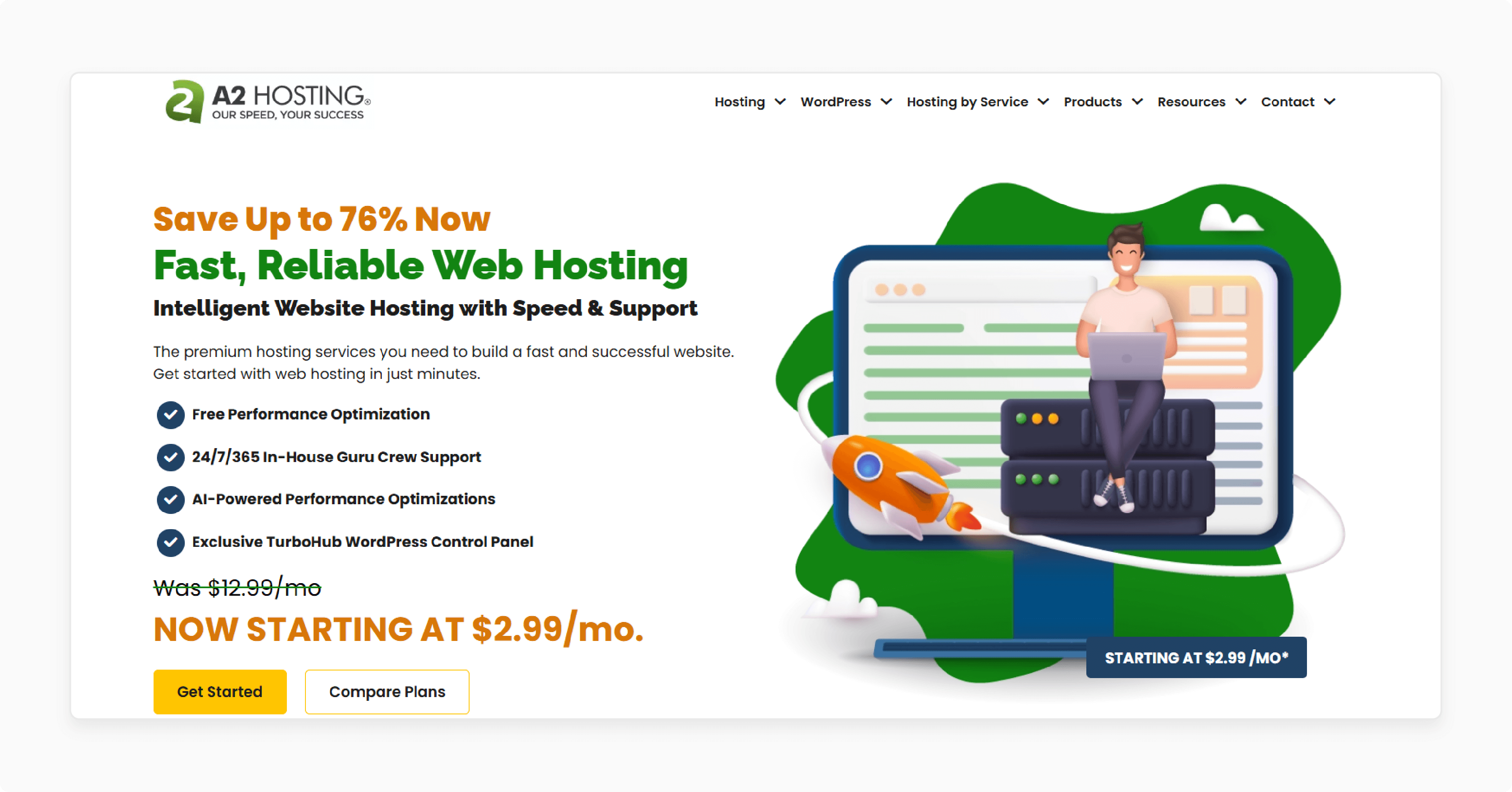 A2 Hosting turbo servers for faster websites