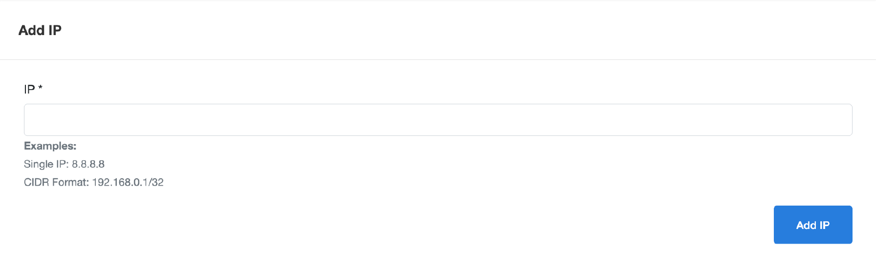 CloudPanel settings for blocking unauthorized IP addresses