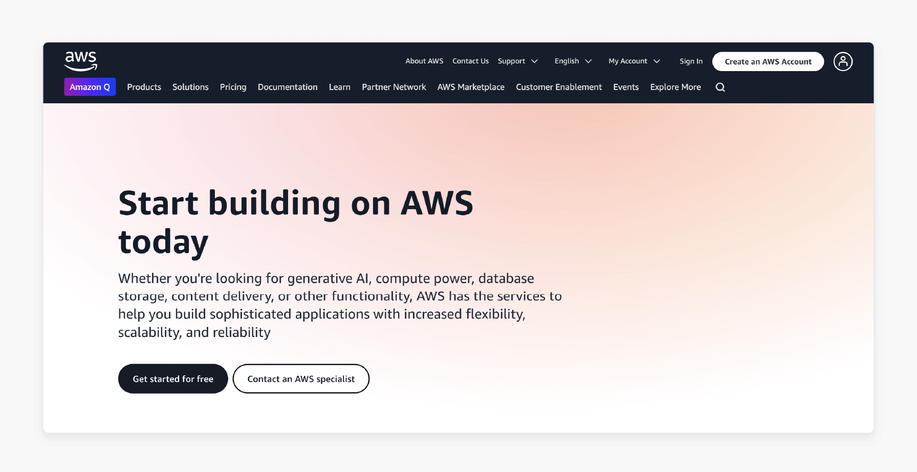 AWS control panel managing multiple cloud servers