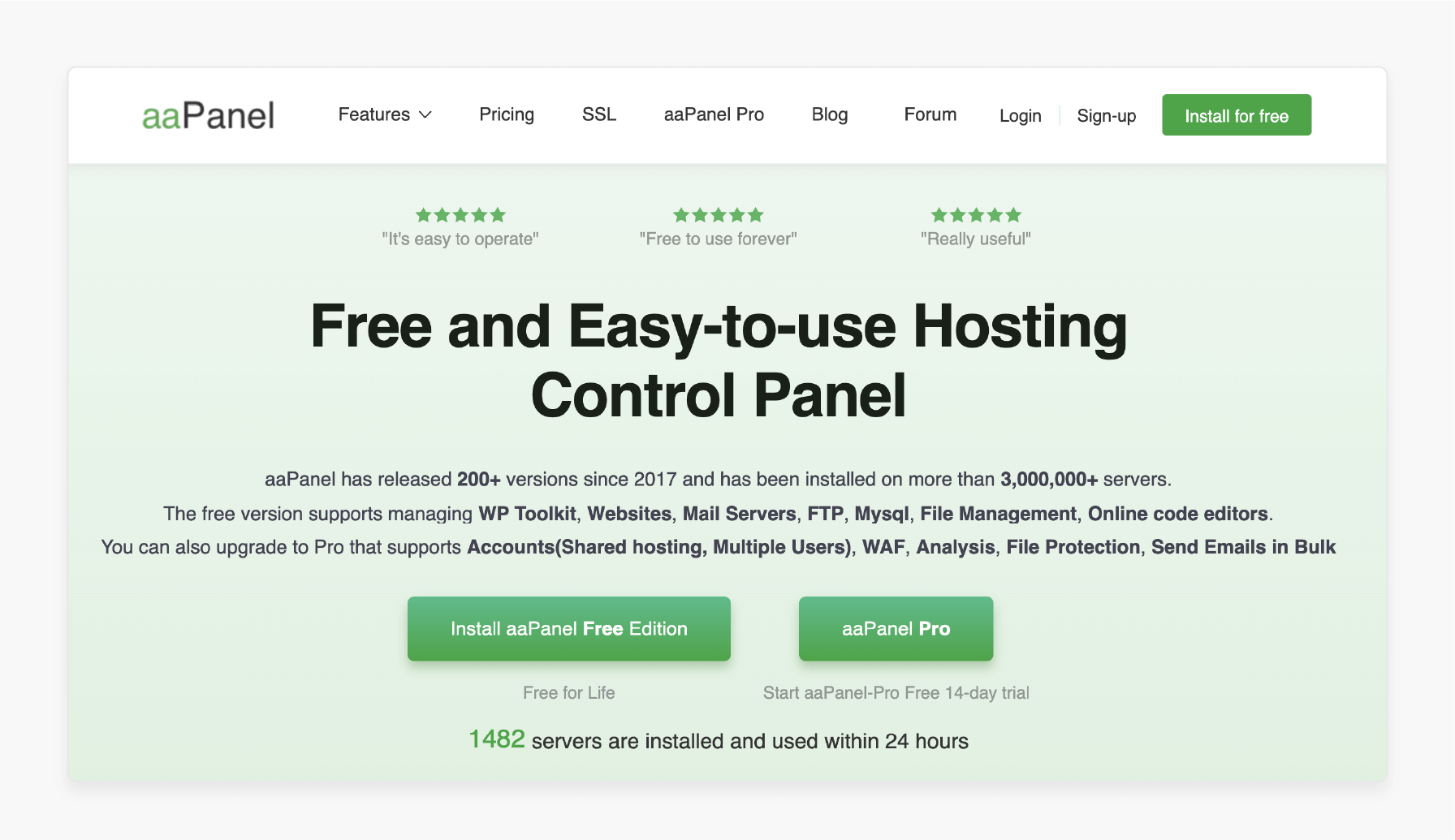 aaPanel simplifying hosting with a user-friendly interface