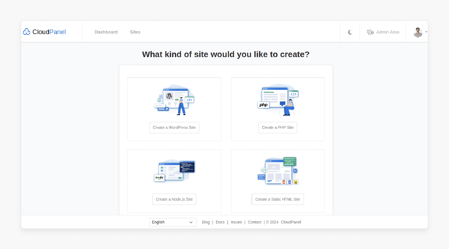 Creating a WordPress site in CloudPanel on Ubuntu