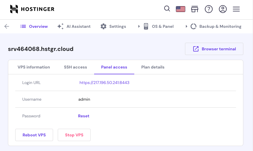 CloudPanel Login Url