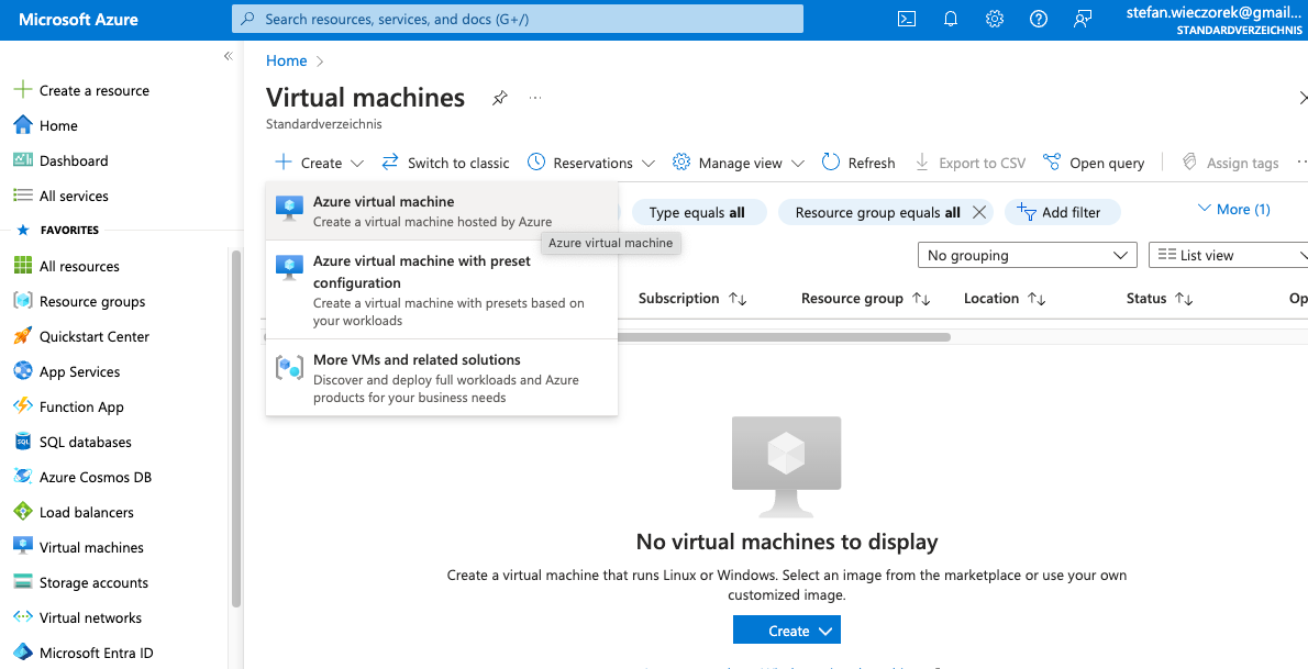 Create Virtual Machine