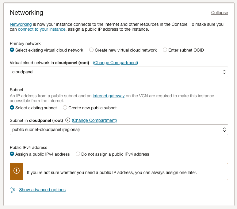 Virtual Cloud Network and Public Subnet