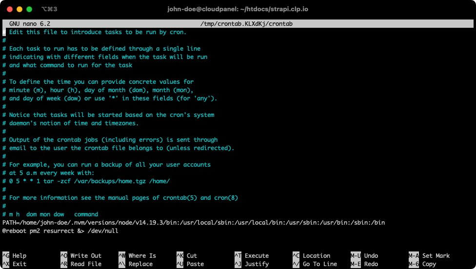 PM2 Cronjob Example